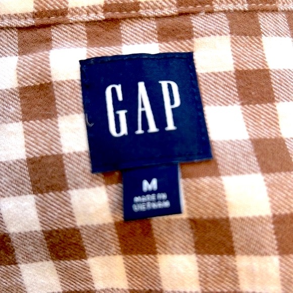 GAP Flannel Double Button Long Sleeve Top size medium - Picture 11 of 12